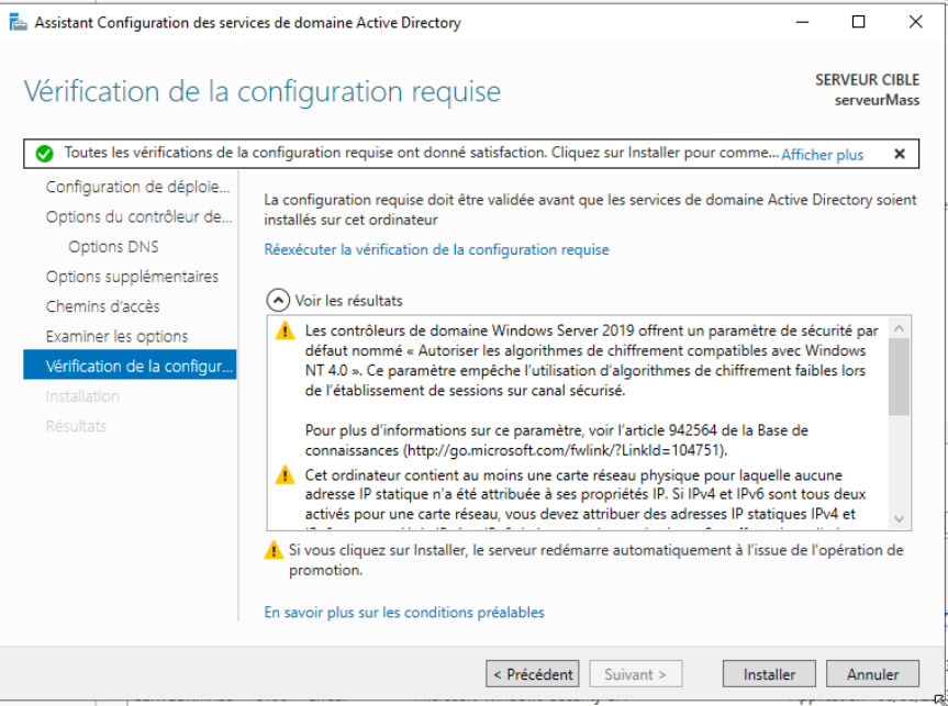 Récapitulatif avant validation